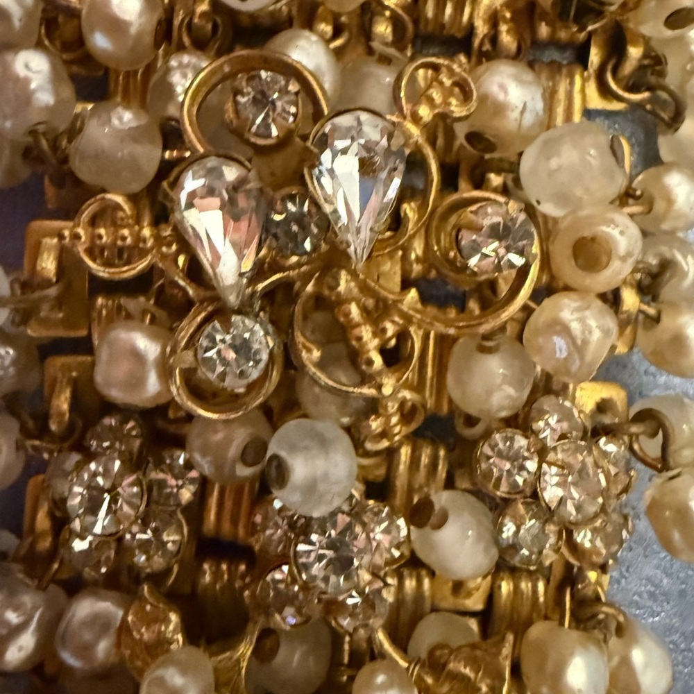 Vintage Cuff Bracelet - Unmarked Miriam Haskell?